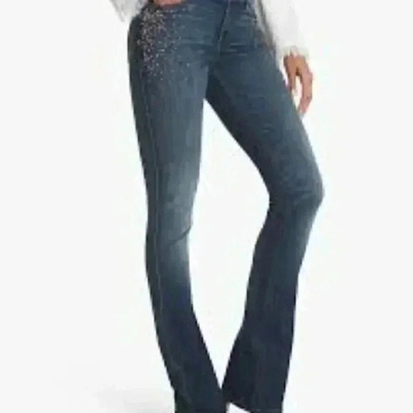 White House Black Market Embellished Bootcut Jeans - Picture 1 of 7